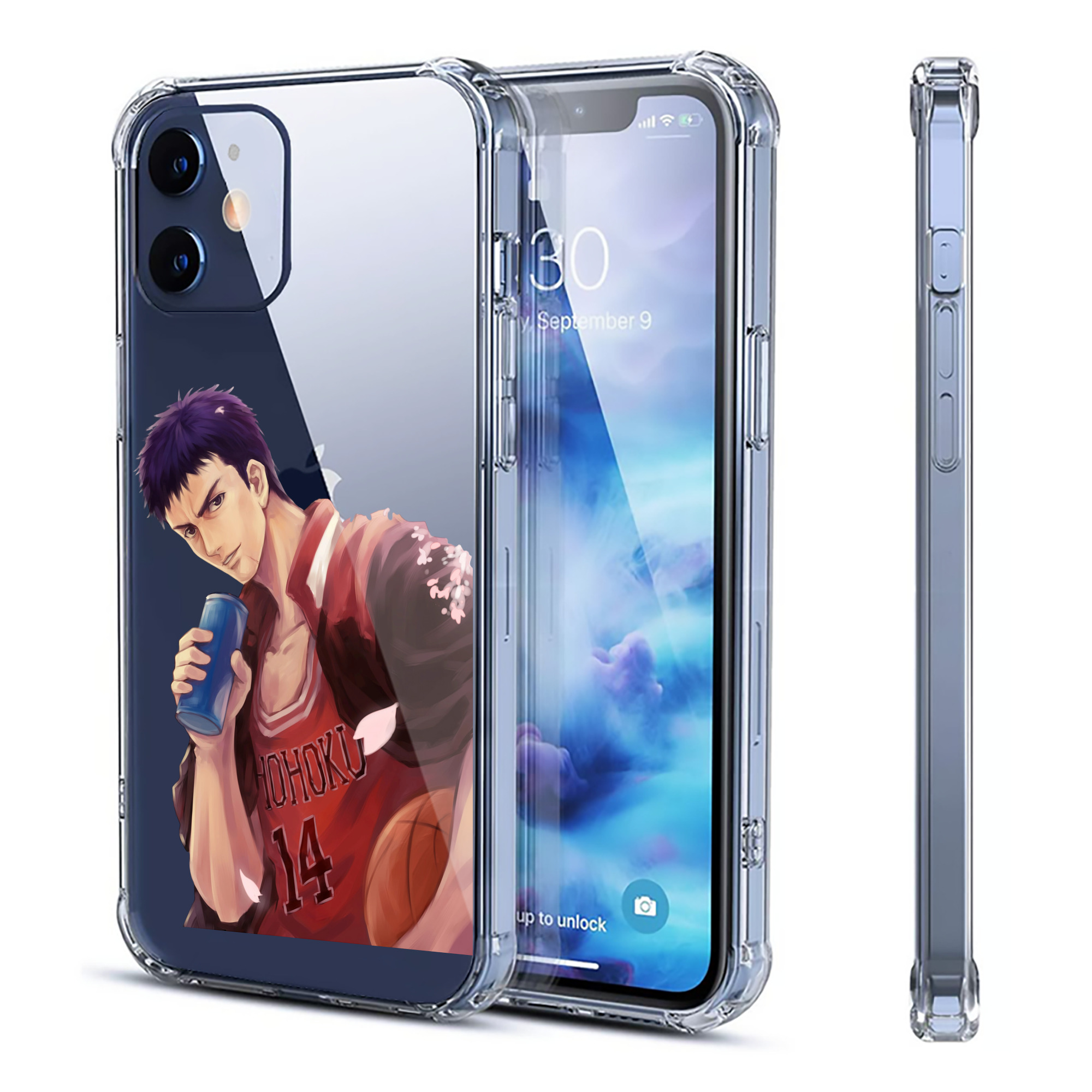 （画像用） SLAM DUNK／スラムダンク 【iPhone 12シリーズ対応】透明スマホケース（クリアソフトケース）